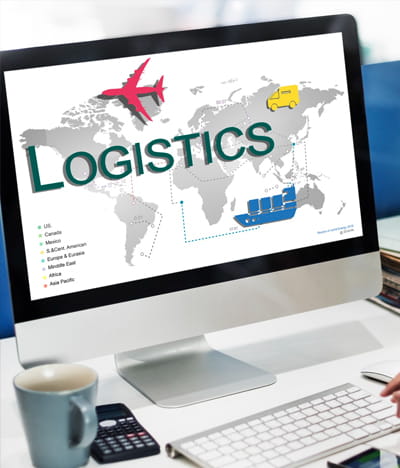 Warehouse team member interacting with a digital dangerous-goods training interface